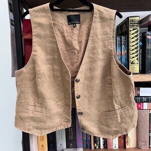 Banana Republic vest and striped button down bundle